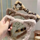 Ear headband cat ear female Internet celebrity 2025 new autumn and winter hairpin headband versatile outing face wash hair accessory 9# leopard print fur ears