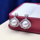 Authentic Pearl Pendant Earrings Set Affordable High-Light Freshwater Pearl Necklace S925 Silver Exquisite Stud Earrings 78mm Silver Style Pendant + S925 Silver Chain