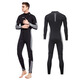 ZCCO 3mm swimsuit women's wetsuit men's snorkeling suit one-piece front zipper cold-proof swimsuit sailing suit for women/3mm black and red 5-piece one-piece back zipper short-sleeved shorts S
