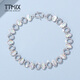 TTMIX Colorful Shell Bracelet pt950 Platinum Bracelet Temperament Sparkling Platinum Bracelet Birthday Gift for Girlfriend 9.81g 16cm