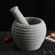 RSRDDY bluestone household stone mortar, garlic mortar, garlic pounder, medicine jar grinder, garlic stone mortar, garlic peeler, coarse surface, large size 25