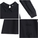 Zhufan long shirt for women to cover the buttocks with shark pants plus size women's fashionable belly-covering lace long sleeves for spring and autumn fat girls black L 90/100Jin Jin is equal to 0.5 kg