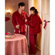 Gongdie thermal storage type Disney Mickey red couple pajamas for women warm island velvet wedding home clothes for men