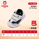 BOBDOG children's shoes 25 winter style double Velcro baby toddler shoes for boys and girls, two cotton shoes, non-slip and wear-resistant children's shoes, college black, velvet winter style 17, inner length 11.5cm, suitable for feet 11cm long