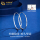 CHINA GOLD PT950 Platinum Simple Round Earrings Women's Love Platinum Earrings Valentine's Day Birthday Gift for Girlfriend and Wife Platinum Simple Round Earrings One Pair About 4g
