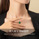Qike silver necklace for girls, light luxury and simple style, jade pendant, clavicle chain, practical birthday gift for girlfriend, wife, mother