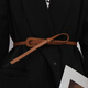 PUEINE coat belt women's decorative brown wool coat with decorative waistband knotted belt beige black style 5 camel-leather strap 110cm
