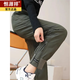 Hengyuanxiang Winter Zippered Down Pants Women's 2025 Small Mother's Wear Warm Leggings Pants Winter Ski Cotton Pants Army Green (Winter Warmth and Cold Resistance) 239# M Recommended 100Jin Jin is equal to 0.5kg