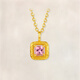 Saturday Welfare Lottery Tourmaline Sugar Cube Pure Gold Necklace Birthday Gift J0621136 About 14 Minutes About 2.77g 40+5cm