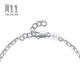 Chow Sang Sang Pt950 platinum double layer bracelet for women 92018B Price 19cm - 4.65g (including labor cost 400 yuan)