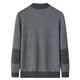 KING DEER middle-aged and elderly men's cashmere sweater half turtleneck zipper pocket thickened cardigan loose large size wool dad grandpa sweater gray 2XL 185 size 165-185Jin Jin is equal to 0.5 kg