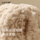 CACUSS earmuffs women's plush warm earmuffs cycling ear protection cold and antifreeze ear warm foldable earmuffs khaki