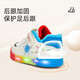 Tyranis winter new flashing shoes baby toddler shoes warm boys functional shoes plus velvet girls luminous shoes white/blue 25 inner length 16cm suitable for feet 14.3~14.7