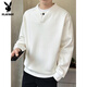Playboy (PLAYBOY) Henry collar sweatshirt men's spring and autumn 2025 new small shirt stand-up collar top long-sleeved T-shirt men's bottoming shirt black M (about 90~115Jin Jin equals 0.5kg can be worn)