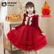 Piggy Banner (PEPCO) girls dress winter skirt children's tutu skirt girl winter dress fashionable princess dress red 130