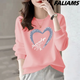 Sudadera mai Xueren para mujeres 2025 Autumn New Corea Version de manga larga Sudadera suelta de gran tamaño suelta y versátil Top de casual