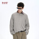BJHG reckless henley collar polo shirt men's long-sleeved T-shirt 2025 new trendy brand autumn casual sweater for women mica gray L
