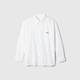 Gap Boys' Spring Style Embroidered Logo Long-Sleeved Shirt Fitted Children's Top US Version 605359 White 110/60 (4-5 years old)