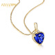 Philop Necklace Women's Heart Shaped Tanzanite Blue Gemstone 18K Gold Pendant High-end Jewelry Birthday Gift for Girlfriend 1.5ct Tanzanite Necklace Brand Gift Box