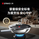 Sanhe 0-coated wok uncoated non-stick pan 304 titanium stainless steel induction cooker universal wok 32cmLC32S16
