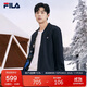 FILA official men's sports jacket 2025 autumn and winter fashionable lining printed basic casual knitted jacket