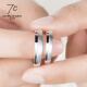 Seven Degrees Silver Jewelry S925 Silver Couple Rings for Men and Women Rings Simple Frosted Silver Jewelry Ring Opening Fashion Jewelry Korean Style Student Holiday Gift Couple Pair