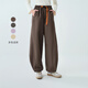 PLAIN PEOPLE Light Commuting Retro Workwear Belt Leg Pants Loose Casual Pants Women 2025 Autumn New Style Light Purple M