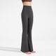 Nude yoga bell-bottom pants without embarrassment high-waist hip-lifting pocket wide-leg pants Pilates sports fitness women autumn and winter black L