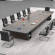 Large conference table and chair combination, simple and modern employee training table, negotiation table, conference room long table, office furniture, 2.4m conference table + multimedia cable box