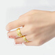 Mengzhuji gold baby's breath ring live mouth 999 pure gold couple ring real gold silver-covered ring opening gift for girlfriend Width 12mm - about 9 grams - gold weight 1.1g