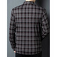 MONTAGUT long-sleeved shirt for men, middle-aged and elderly dads, autumn and winter wool thickened warm plaid bottoming shirt BY555 Purple Red L 170 suitable for 115-125 Jin Jin equals 0.5 kg