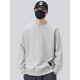 CK Henry collar sweatshirt men's spring and autumn 2025 new trendy loose casual long-sleeved bottoming shirt men's spring tops light gray light gray M 100-120Jin Jin equals 0.5 kg