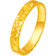 Chaoyang Jewelry Crushed Ice Gold Ring Pure Gold 999 Plain Ring Solid Gold Ring Chinese Valentine's Day Gift for Girlfriend and Wife Ring Mouth 18# Solid Model Gold Weight Approximately 5g More refund or less payment