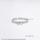 Lao Fengxiang platinum ring pt950 plain ring imitation diamond platinum ring tail ring for girlfriend and wife holiday birthday gift 2025 #6-#7 (about 1.5g)