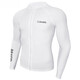 Zhizhou barrel swimsuit men's surfing suit two-piece quick-drying tight jellyfish snorkeling suit wetsuit long sleeves men's pure white (cardigan) M (100-120Jin Jin equals 0.5 kg)