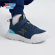 特步儿童童鞋基础跑鞋男女童全革百搭运动鞋 夜蓝/晴山蓝 36