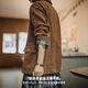 Madden Vintage Maillard Corduroy Hunting Jacket Women's Autumn and Winter New Contrast Lapel Corduro Women's Work Jacket Chestnut Shell Brown M (100-120Jin Jin equals 0.5kg)