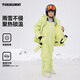 Cold Element Coldelement Children's Ski Suit New 3L Laminated Ski Suit Overalls Set Professional Waterproof Thickening Lime Yellow Green + Lime Yellow Green Overalls 150cm Recommended 40-45kg
