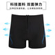 Swim trunks for men, quick-drying, anti-embarrassment, large size men's swimsuits, loose professional swimming trunks, men's swimming equipment, lake blue (screen printing) XL recommended 130-150 Jin Jin equals 0.5 kg