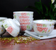 Topology old-fashioned bowl that is not hot red azalea old-fashioned bowl household ceramic rice bowl 10 pieces 6-inch noodle bowl rich peony 4 pieces