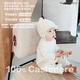 White wheatWhiteWheat new autumn and winter baby pure cashmere knitted hat for boys and girls, windproof cashmere ear protection hat, off-white (ready in stock) S (hat circumference 44cm), choose according to the baby's actual head circumference