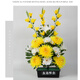 Jingga grave-sweeping fake flowers, silk flowers, fake flowers, Qingming Festival sacrificial flowers, plastic simulated chrysanthemum bouquets placed in front of the tombstones, 15 peony-core silk chrysanthemums (white)