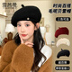 Snowy Manbere Hat Women's Autumn and Winter Versatile Warm and Showy Small Octagonal Hat British Retro Newsboy Painter Hat
