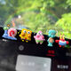 CLCEY car center console display screen cute ornaments SpongeBob SquarePants car rearview mirror small ornaments car interior accessories Ocean family one-piece set with free traceless stickers