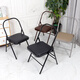 He Jiagong thickened folding chair Yoga assistive device Pilates multifunctional PU surface auxiliary folding yoga stool 22 round yoga folding chair - single beam black