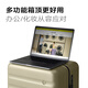 90 points suitcase 20-inch Rhine Pro trolley case boarding suitcase silent wheel password box titanium gray