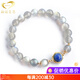Genomanman natural Sri Lankan moonstone kyanite bracelet female crystal bracelet best friend birthday gift beads 8mm