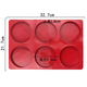 Yusenyi Bray Pudding Food Grade Inch Mold Silicone Inch Disk Baking Silicone Round Bray 64 High Temperature Resistant Mold Cake (about 4 inches) 6-connected disc silicone mold (diameter 9.6cm) brick red