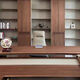 Suyu New Chinese Style Desk Solid Wood Boss Desk Simple Modern Chairman Executive Desk Walnut President Desk Computer Desk Customized Size and Color Please Contact Customer Service