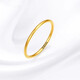 Ningfeng Sansheng III plain ring 9999 pure gold ring for male and female couples, aperture tail ring for girlfriend, glossy ring No. 7 1g